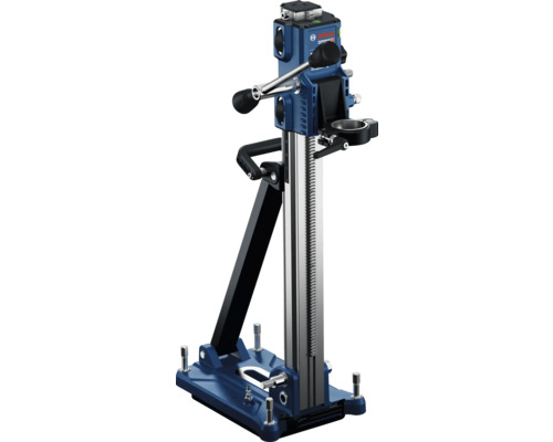 Bosch Professional Diamantbohrständer GCR 180 mit Zahnstangensäule, Handkurbel und stabiler Bodenplatte.