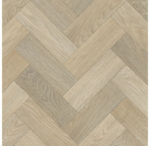 Holzboden mit Fischgrätenmuster