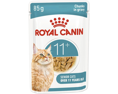 Royal Canin Katzennahrung für ältere Katzen ab 11 Jahren, Stückchen in Soße, 85 Gramm Packung