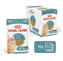 Royal Canin Katzenfutter Senior Nassfutter ab 11 Jahren, Stückchen in Soße, 85 Gramm Beutel, 12er Pack