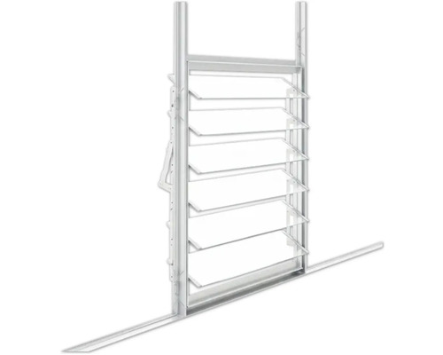 Lamellenlüfter Set Halls Icon silber Lamellenfenster mit klaren Lamellen