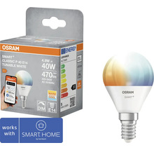Osram Smart Plus Classic P 40 E14 LED Lampe mit Verpackung