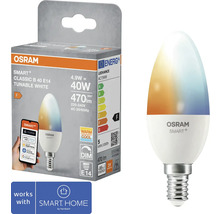 Osram Smart Plus Classic B 40 E14 tunable white LED Lampe mit Verpackung