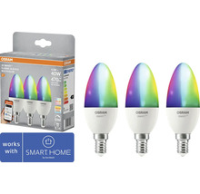 Osram Smart Plus Classic B 40 E14 Multicolor Leuchtmittel im Dreierpack