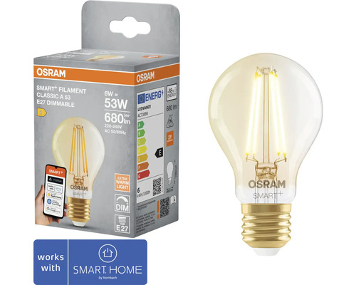 Osram Smart Filament Glühbirne, E27 Fassung