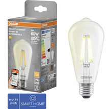 Osram Smart Filament Edison 60 E27 dimmbare LED Lampe