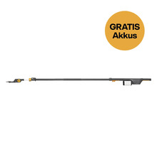 Akku-Hochentaster mit dem Hinweisschild Gratis Akkus