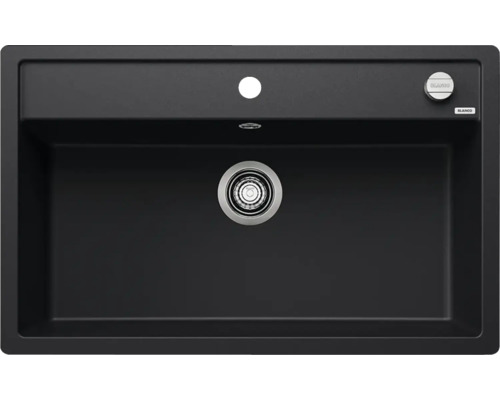 Spülbecken aus Silgranit mit Ablaufgarnitur und Blanco Logo