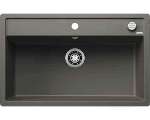 Spüle aus Silgranit mit Abfluss und BLANCO Logo
