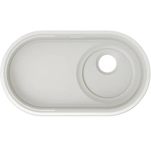 Aufbauwaschbecken in ovaler Form mit Hahnloch
