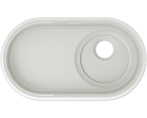 Spüle Blanco OOVALON 700-IF 75,6 x 43 cm weiß 527992 Aufbauwaschbecken in ovaler Form mit Hahnloch