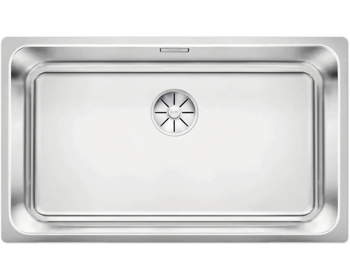 Spüle aus Edelstahl mit Ablaufgarnitur