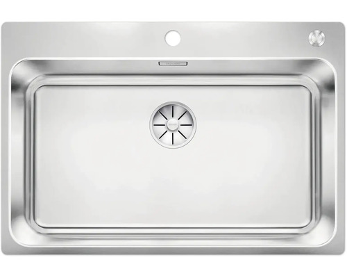 Edelstahlspüle mit Ablaufgarnitur