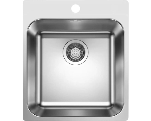 Spülbecken aus Edelstahl mit Siebkorbventil