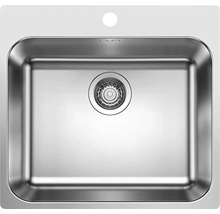 Spüle aus Edelstahl mit Siebkorbventil