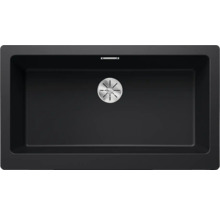 Schwarzes Spülbecken mit Abfluss