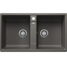 Doppelspülbecken aus Silgranit mit zwei Becken und Ablaufsystem