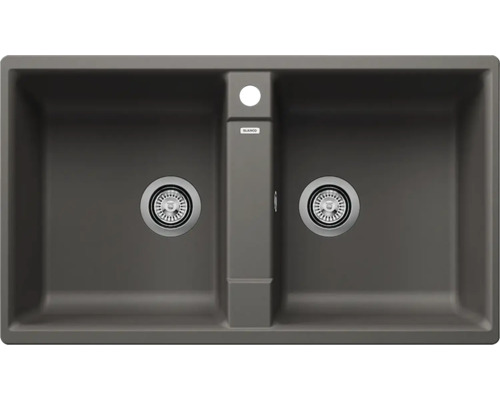 Doppelspülbecken aus Silgranit mit zwei Becken und Ablaufsystem