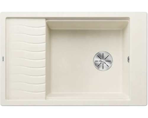 Beige Küchenspüle mit Abtropffläche