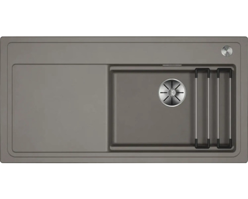 Spüle Blanco ETAGON XL 6S 100 x 51 cm tartufo 528098 Spüle mit Abtropffläche, Spülbecken und Geschirrkorb