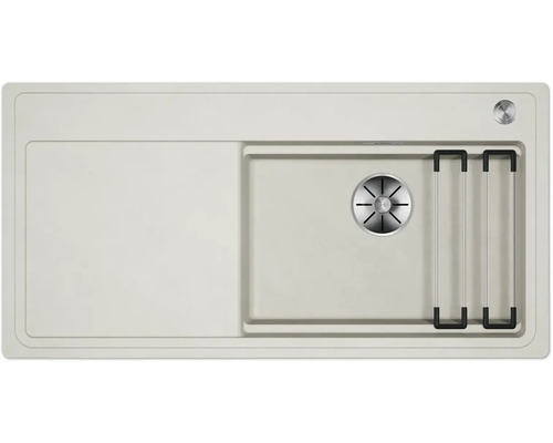 Spüle mit Abtropffläche und Siebkorbventil