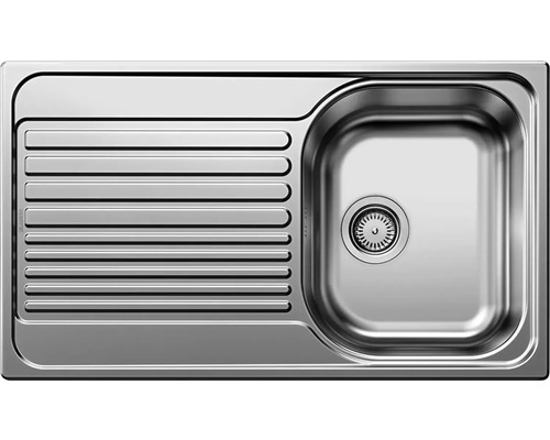 Spüle aus Edelstahl mit Abtropffläche