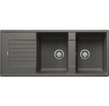 Spüle mit zwei Becken und Abtropffläche