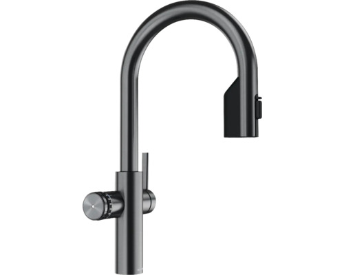 Küchenarmatur mit hohem Auslauf und einstellbarer Temperatur