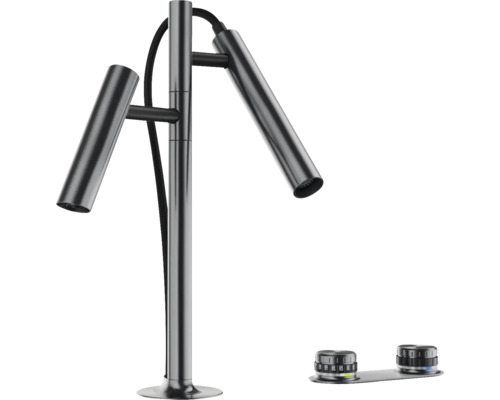 Freistehende Wannenarmatur mit zwei Griffen zur Steuerung