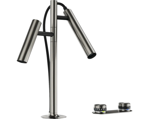 Freistehende Badarmatur mit zwei Griffen zur Temperaturregelung