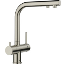 Küchenarmatur aus Metall mit hohem Auslauf