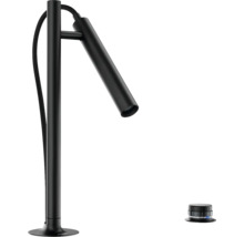 Schwarze Waschtischleuchte mit flexiblem Lichtkopf und Dimmer