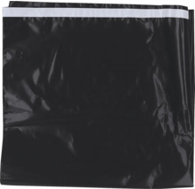 Schwarze Müllsäcke aus Kunststoff