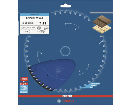 Bosch Expert Wood Kreissägeblatt, 250 Millimeter Durchmesser
