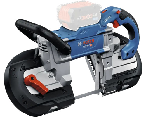 Bosch Professional Akku-Bandsäge GCB 18 Volt 127 mit bürstenlosem Motor und Bosch Logo.