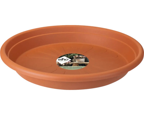 Blumentopf Untersetzer Elho Kunststoff Ø 19 cm H 2,9 cm terrakotta Blumenuntersetzer aus Kunststoff