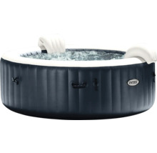 Aufblasbarer Whirlpool mit integrierten Kopfstützen und Wassermassagefunktion