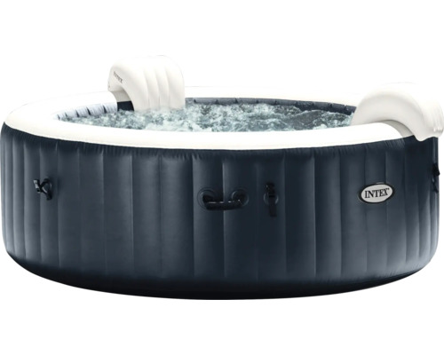 Aufblasbarer Whirlpool mit integrierten Kopfstützen und Wassermassagefunktion