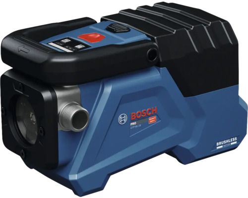 Bosch Akku-Tauchpumpe GTP 18 Volt-28 Professional mit bürstenlosem Motor und Tragegriff.