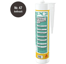 PCI Silcoferm S Silikon Dichtstoff für innen und außen, Anthrazit, 310 ml
