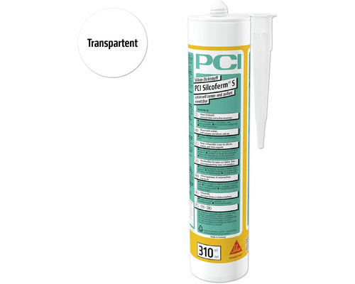 PCI Silcoferm S Silikon Dichtstoff, universell einsetzbar für Innen und Außen, 310 ml