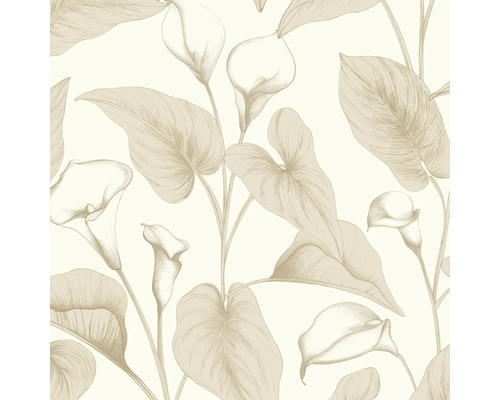 Tapete mit Blumenmuster und Blattmuster