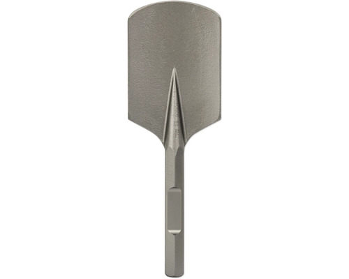 Bosch Spatenmeißel aus Metall für Abbrucharbeiten. Bosch Logo.