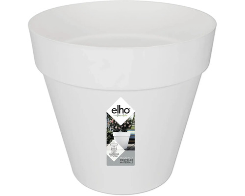 Weißer Blumentopf aus Kunststoff