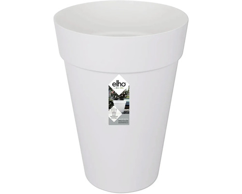 Weißer Pflanztopf mit Elho Logo