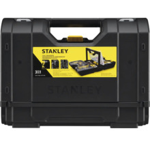 Stanley Werkzeug-Organizer aus Kunststoff mit Tragegriff und Verschlüssen für Werkzeug und Zubehör.