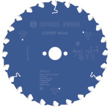 Bosch Kreissägeblatt Expert for Wood, 165 mal 2,6 mal 20 Millimeter, 24 Zähne, blau.