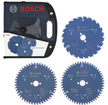 Bosch Professional Kreissägeblatt-Set Expert für Holz, Konstruktionsholz und Aluminium inklusive Tragetasche.