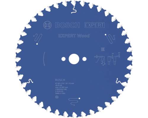 Bosch Expert Holzsägeblatt, 184 Millimeter Durchmesser