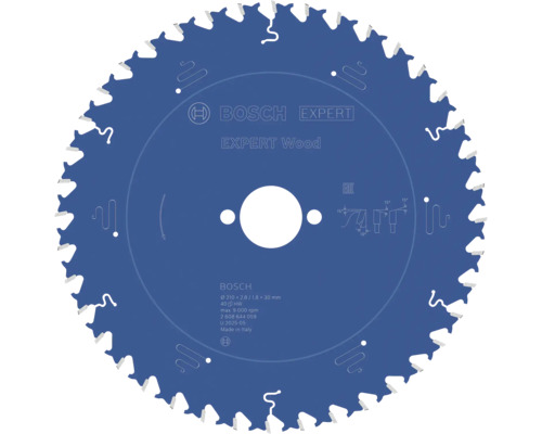 Kreissägeblatt Export for Wood H Ø 210x30 Z 40 Kreissägeblatt Bosch Expert for Wood für Schnitte in Holz, Durchmesser 210 Millimeter, 40 Zähne, Bohrung 30 Millimeter.